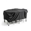 Housse de table de jardin noire 170 x 110 cm