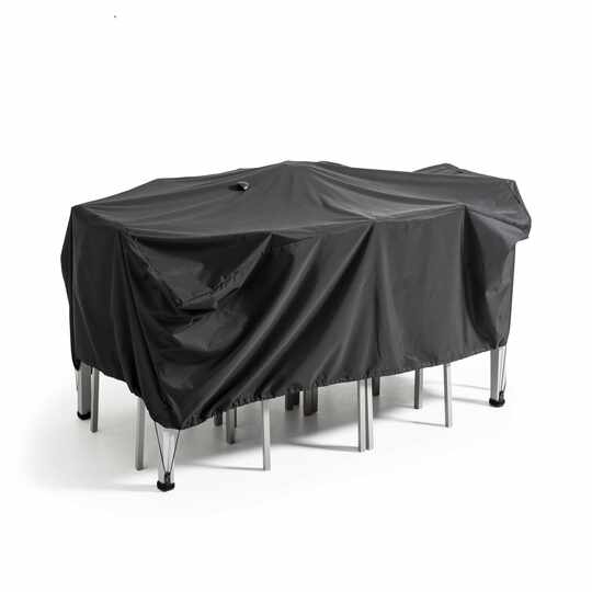 Housse de table de jardin noire 170 x 110 cm