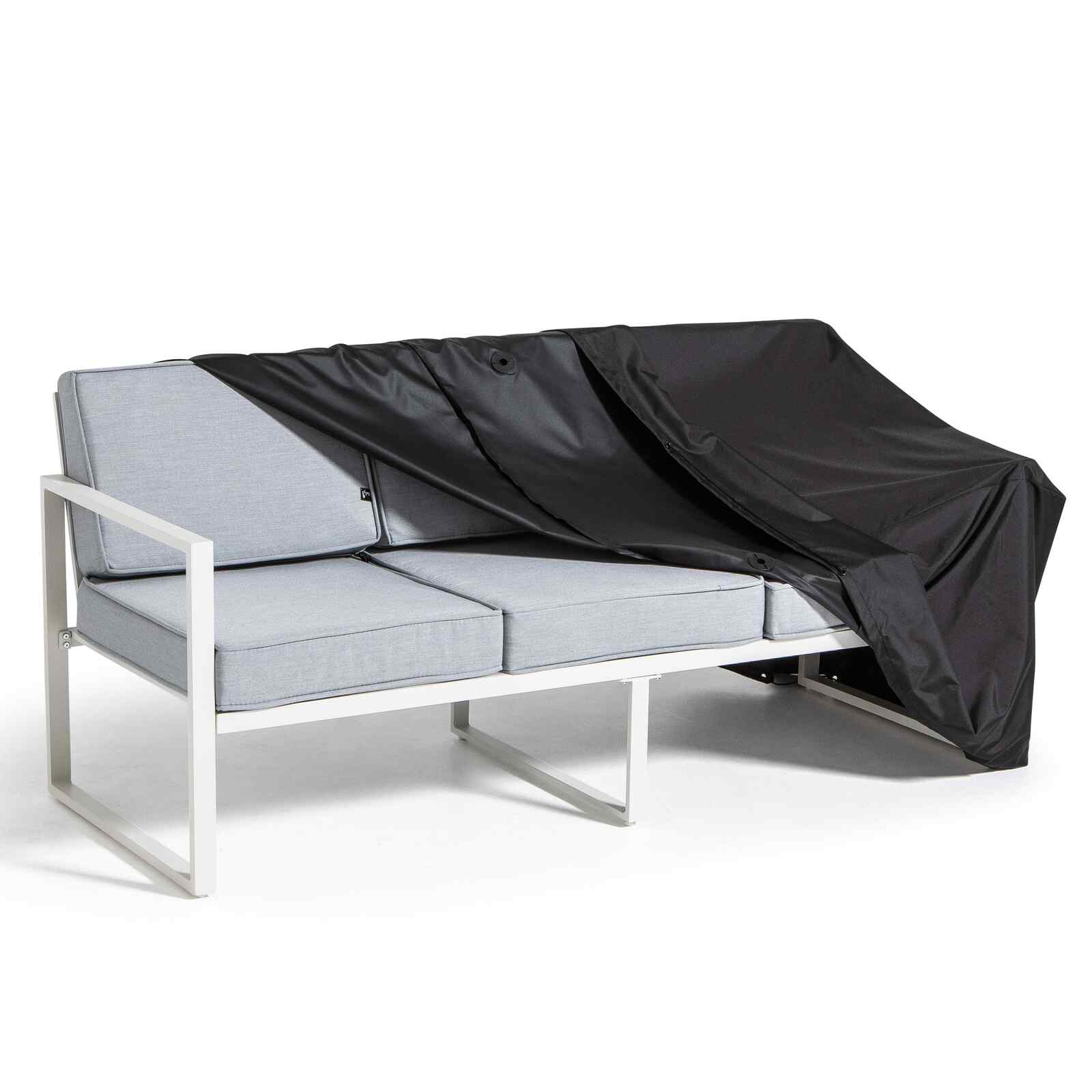 Housse de canapé extérieur noire 230 x 90 x 60 cm