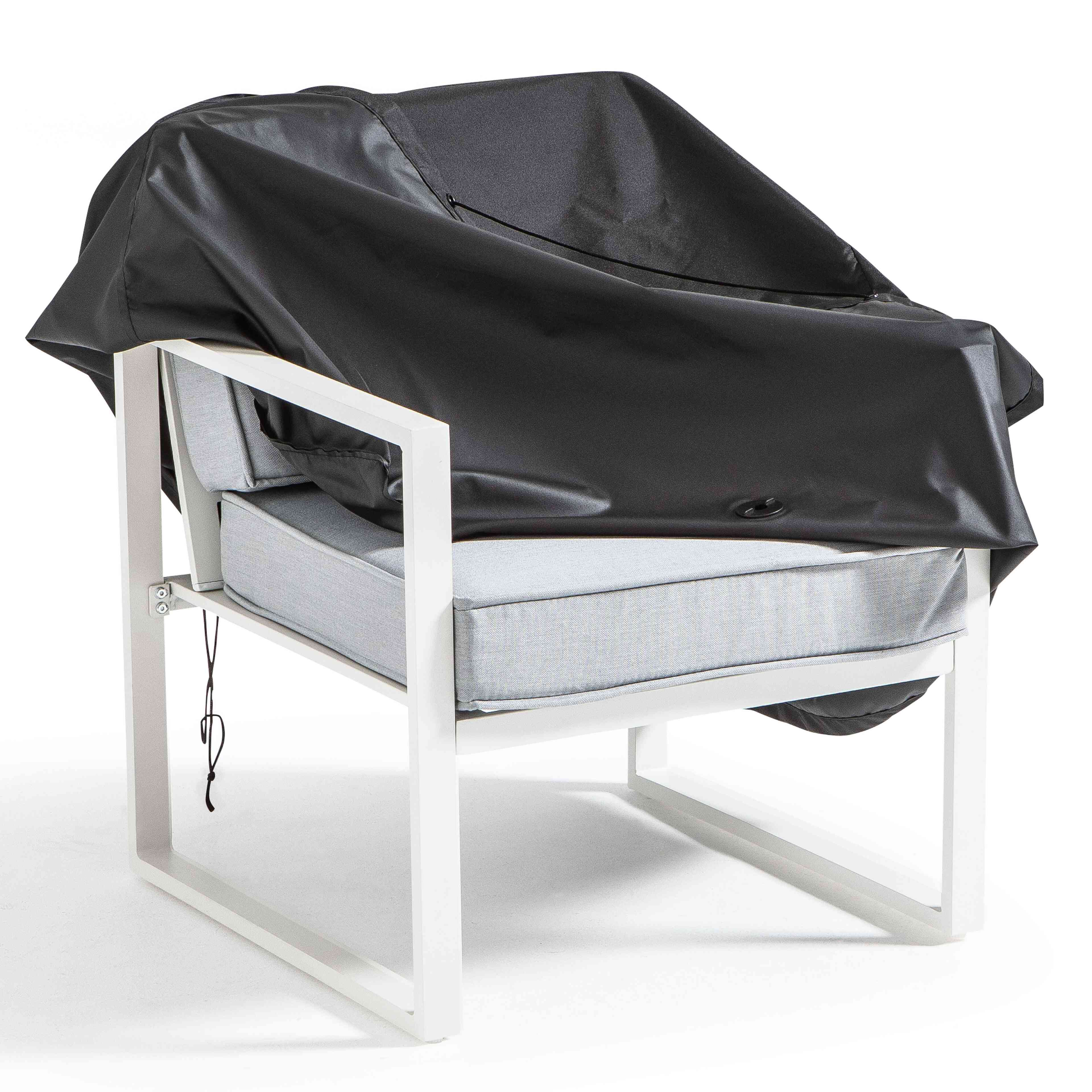 Housse pour fauteuil de jardin hambo s gris - 100 x 75 x 75 cm