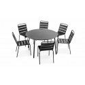 Table ronde intérieure et 6 chaises Table ronde intérieure et 6 chaises