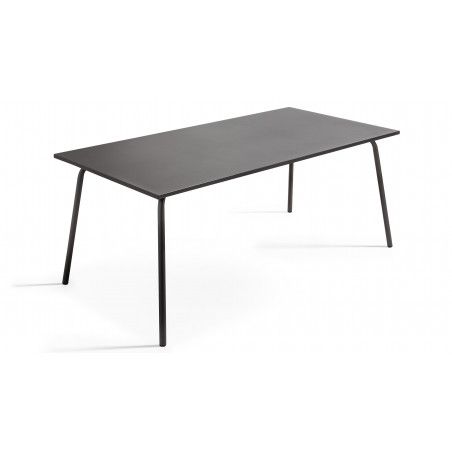 Table rectangulaire grise style indus Table rectangulaire grise style indus