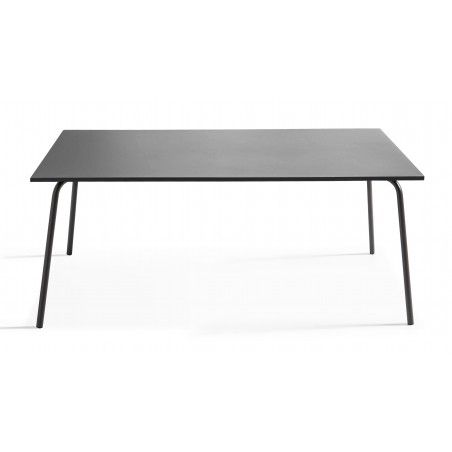 Table grise en métal 8 personnes Table grise en métal 8 personnes