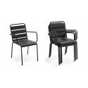 Fauteuils gris empilables Fauteuils gris empilables