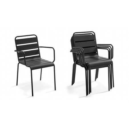 Fauteuils gris empilables Fauteuils gris empilables