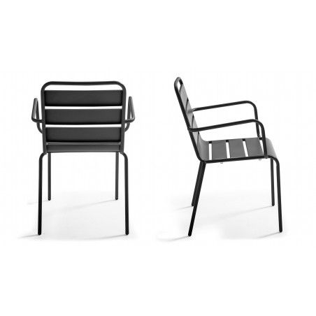 Chaise grise salle à manger en métal Chaise grise salle à manger en métal