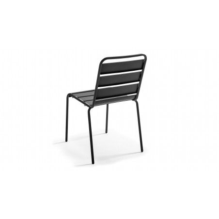 Chaise métal indus grise Chaise métal indus grise