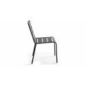 Chaise industrielle grise anthracite Chaise industrielle grise anthracite