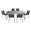 Ensemble table rectangulaire et 6 fauteuils Palavas Ensemble table rectangulaire et 6 fauteuils Palavas
