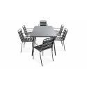 Ensemble table rectangulaire et 6 fauteuils Palavas Ensemble table rectangulaire et 6 fauteuils Palavas