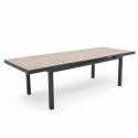 Table de jardin extensible plateau effet bois