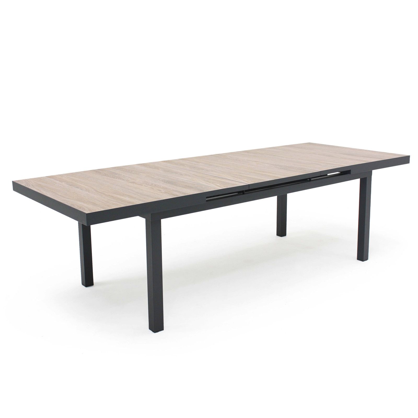 Table de jardin extensible plateau effet bois Table de jardin extensible plateau effet bois