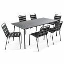 Ensemble table rectangulaire (180 x 90 x 72 cm) et 6 chaises(0/15)