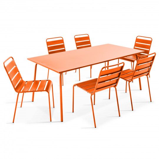 Table de jardin et 6...