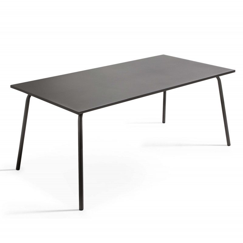 Table de jardin en métal 180x90 cm et 6 chaises (3/7)