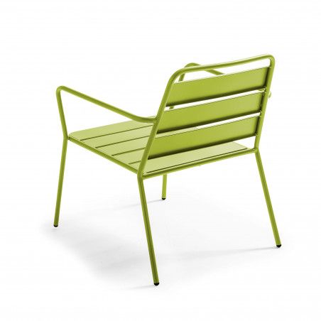 Salon de jardin 4 places en métal, avec 2 fauteuils et 1 banc (8/11)