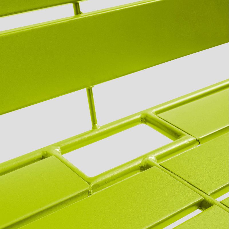 Salon de jardin en métal avec 2 fauteuils et 1 banc (9/10)