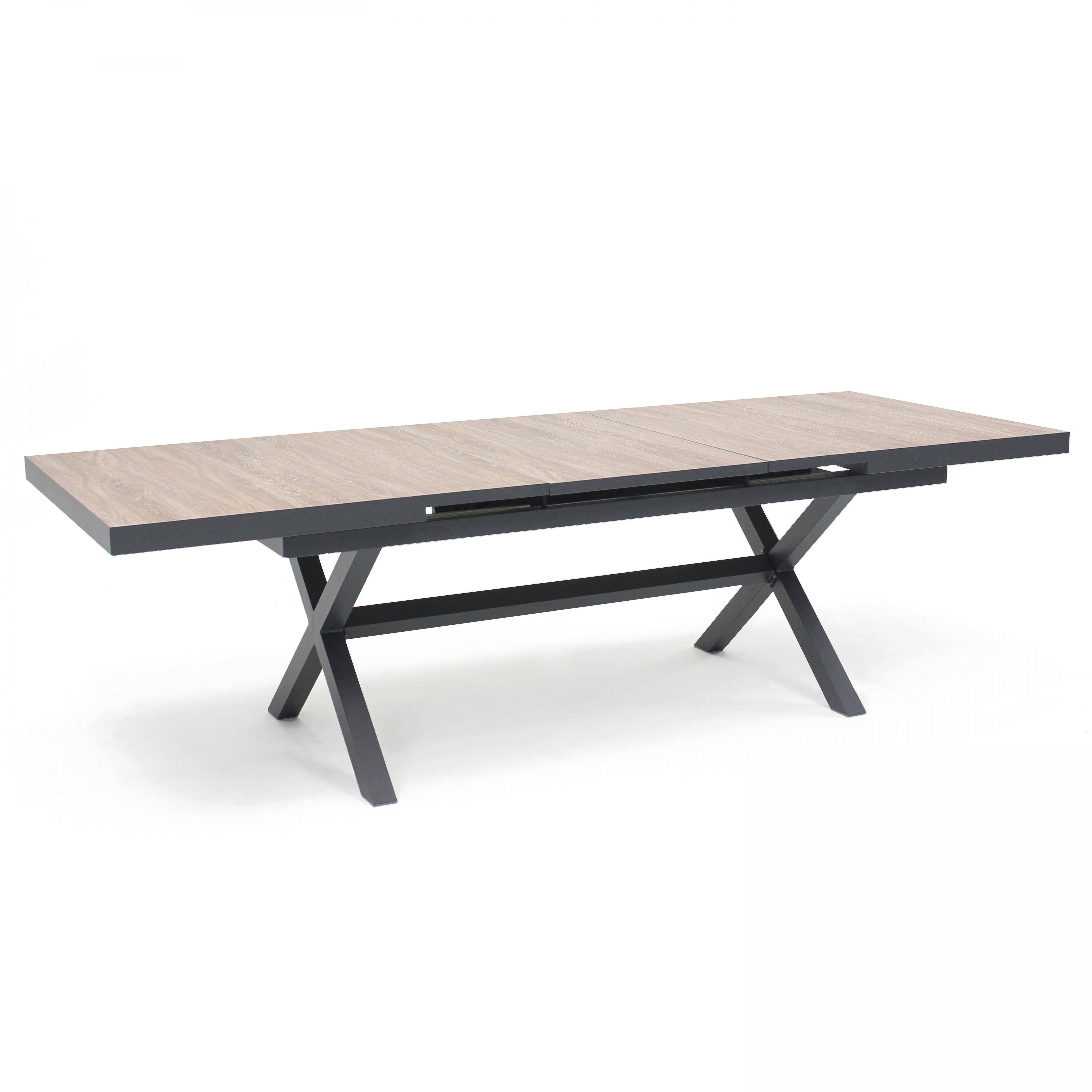 Table de jardin rectangulaire extensible (200/260 x 100 x 75 cm)