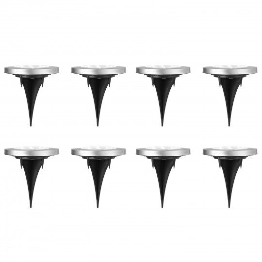 Lot de 8 lampes solaires au sol