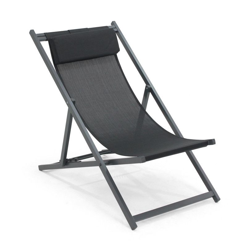 Fauteuil de jardin pliant noir