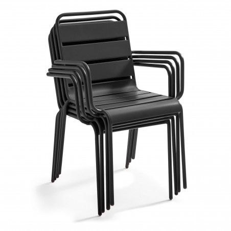 Salon de jardin en métal 1 table et 8 fauteuils dépareillés (4/19)
