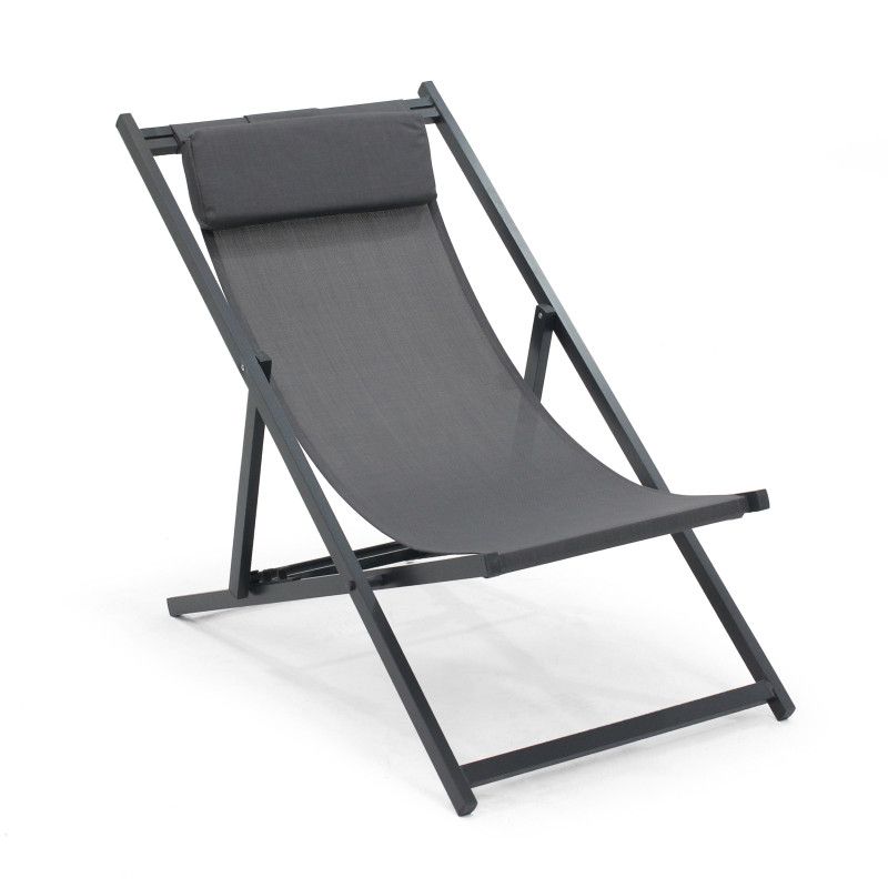 Lot de 2 chiliennes en aluminium inclinables 4 positions (4/5)