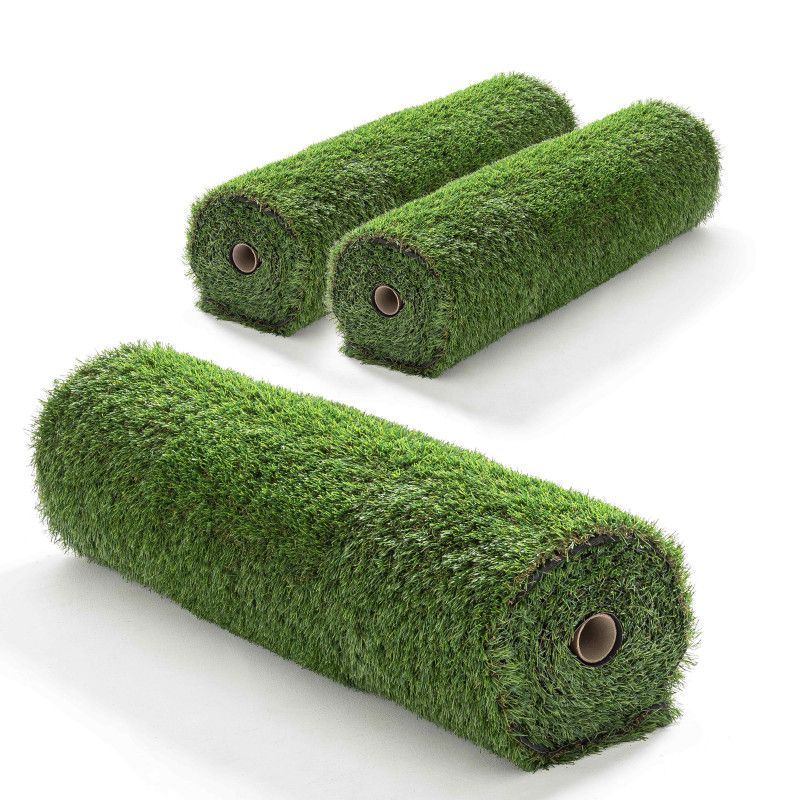 Lot de 3 rouleaux de gazon synthétique 30 mm (1/4)