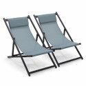Lot de 2 chiliennes BLEUES