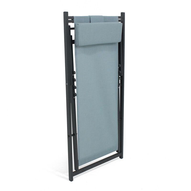 Chilienne BLEUE structure aluminium noire