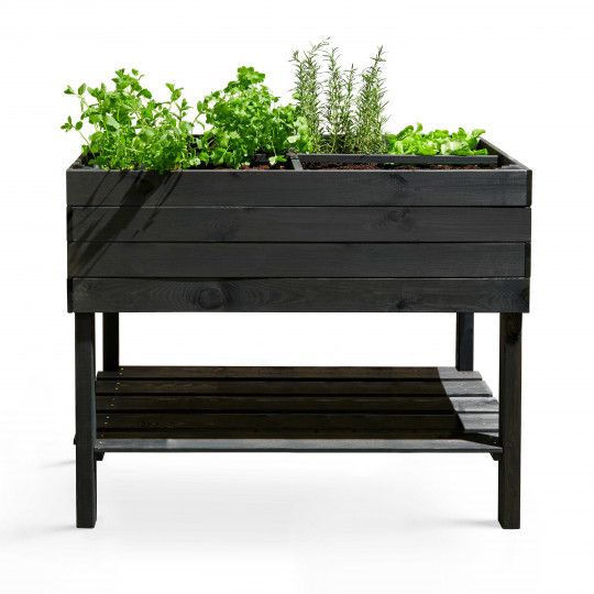 Carré de potager rectangulaire sur pied en bois FSC | Oviala