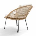 Fauteuil de jardin en rotin synthétique avec coussins - Lot de 2 (4/10)