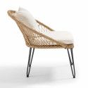 Fauteuil de jardin en rotin synthétique avec coussins - Lot de 2 (5/10)