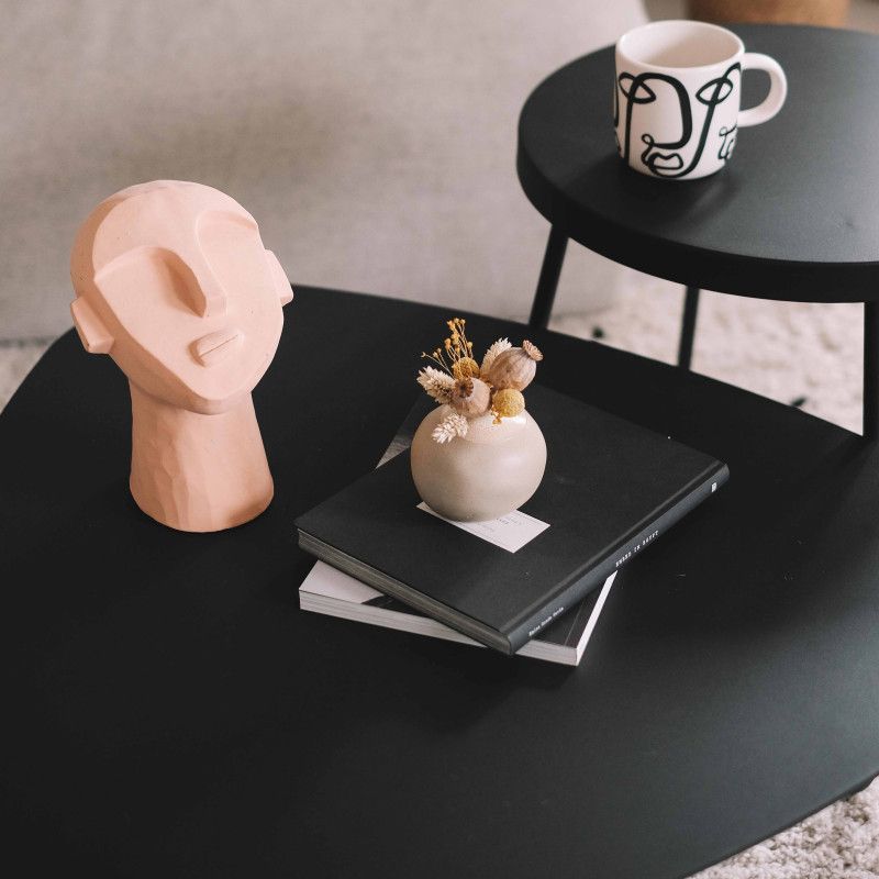 Table basse en métal triangulaire 76x74 cm (5/6)