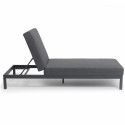 Bain de soleil avec gros coussins gris anthracite Bain de soleil avec gros coussins gris anthracite