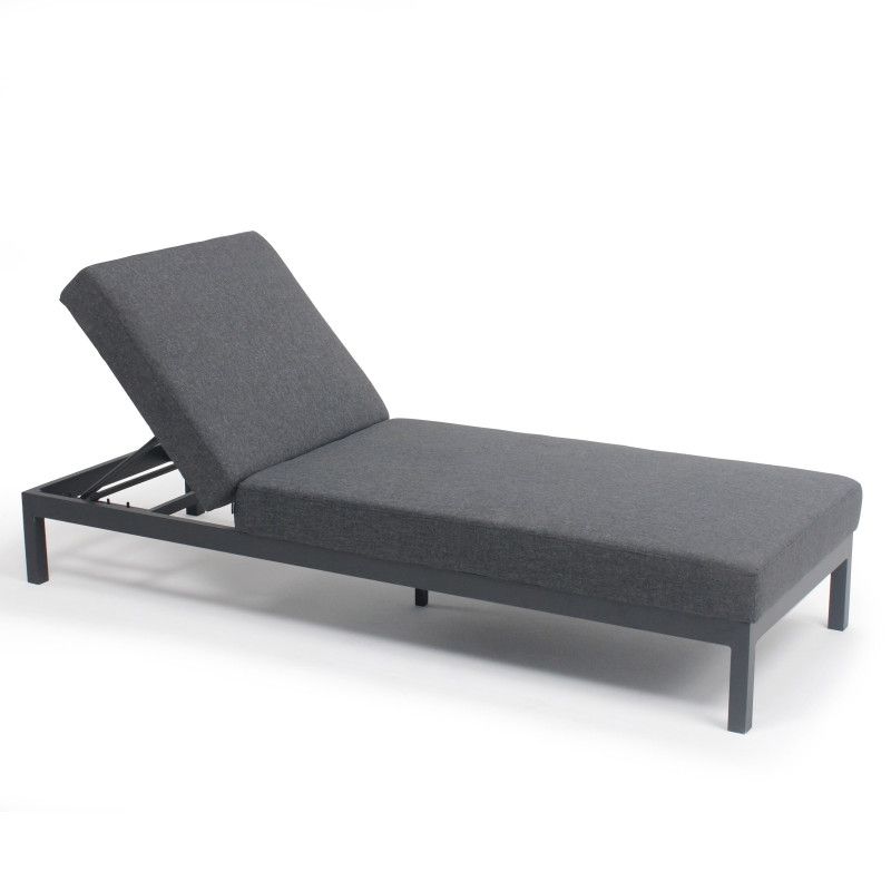 Bain de soleil haut de gamme gris anthracite confort max
