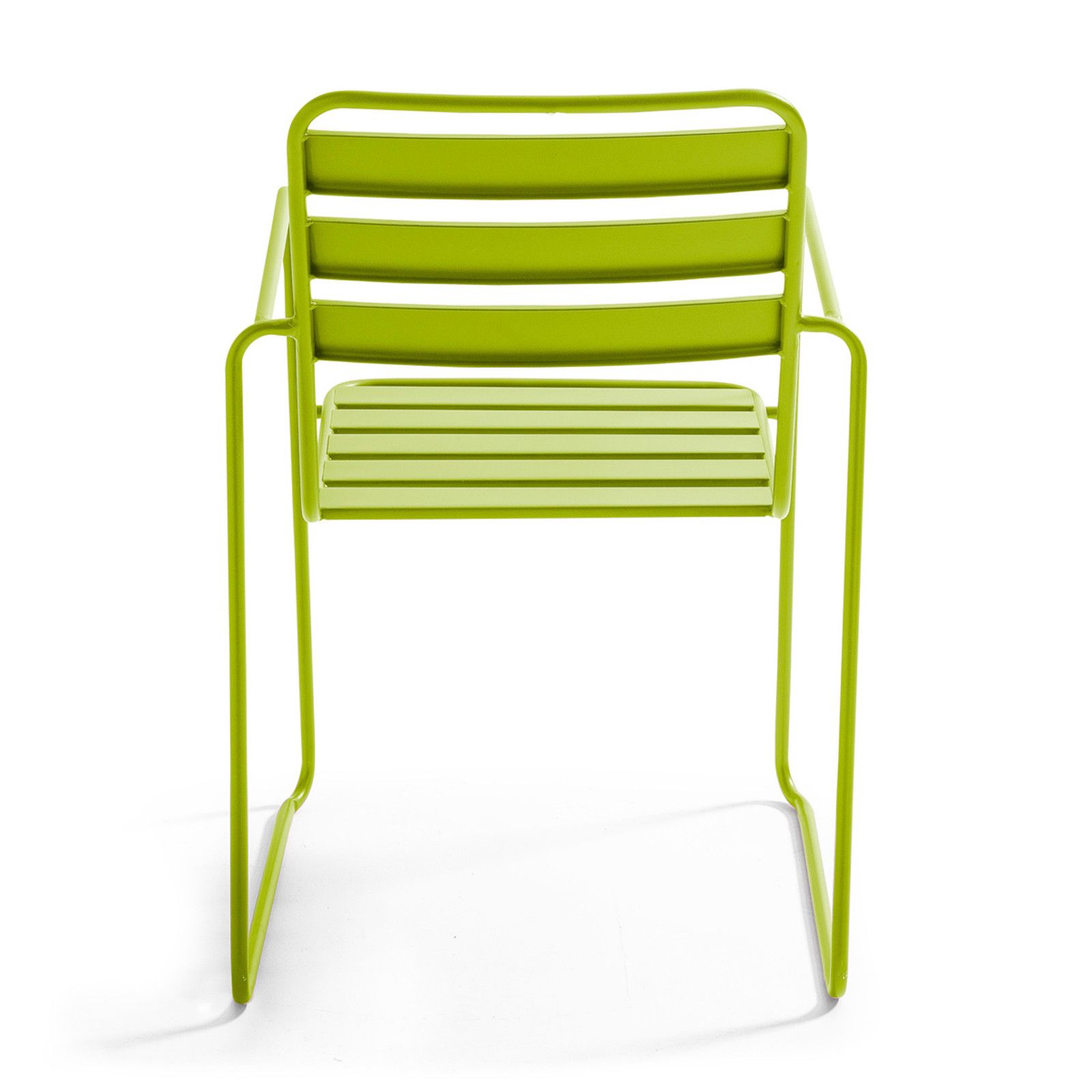 Fauteuil de jardin avec accoudoirs en métal VERT