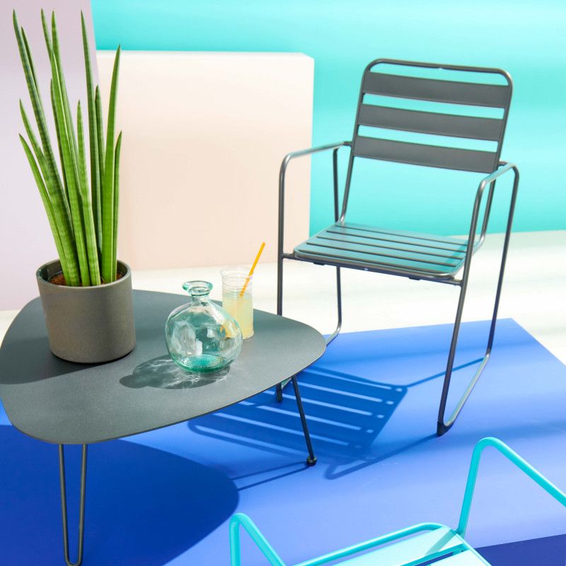Fauteuil de jardin en métal GRIS