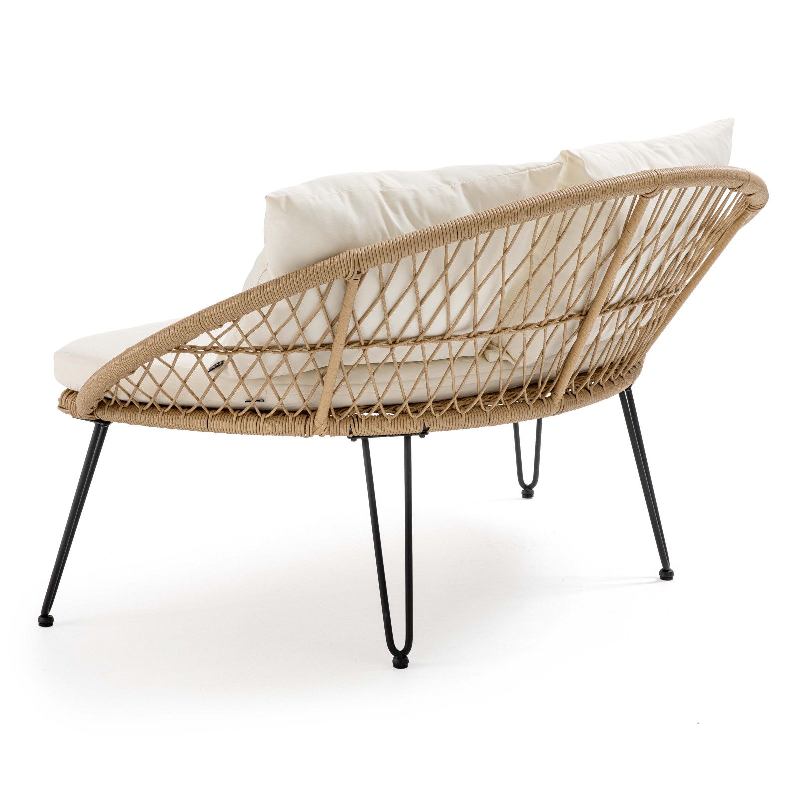 Canapé de jardin 2 places en rotin synthétique