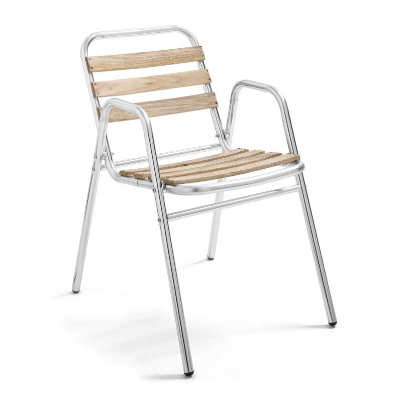 Fauteuil de jardin bois et aluminium