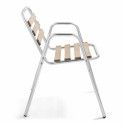4 fauteuils de jardin en alu et bois 4 fauteuils de jardin en alu et bois
