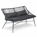 Canapé de jardin noir filaire Canapé de jardin noir filaire