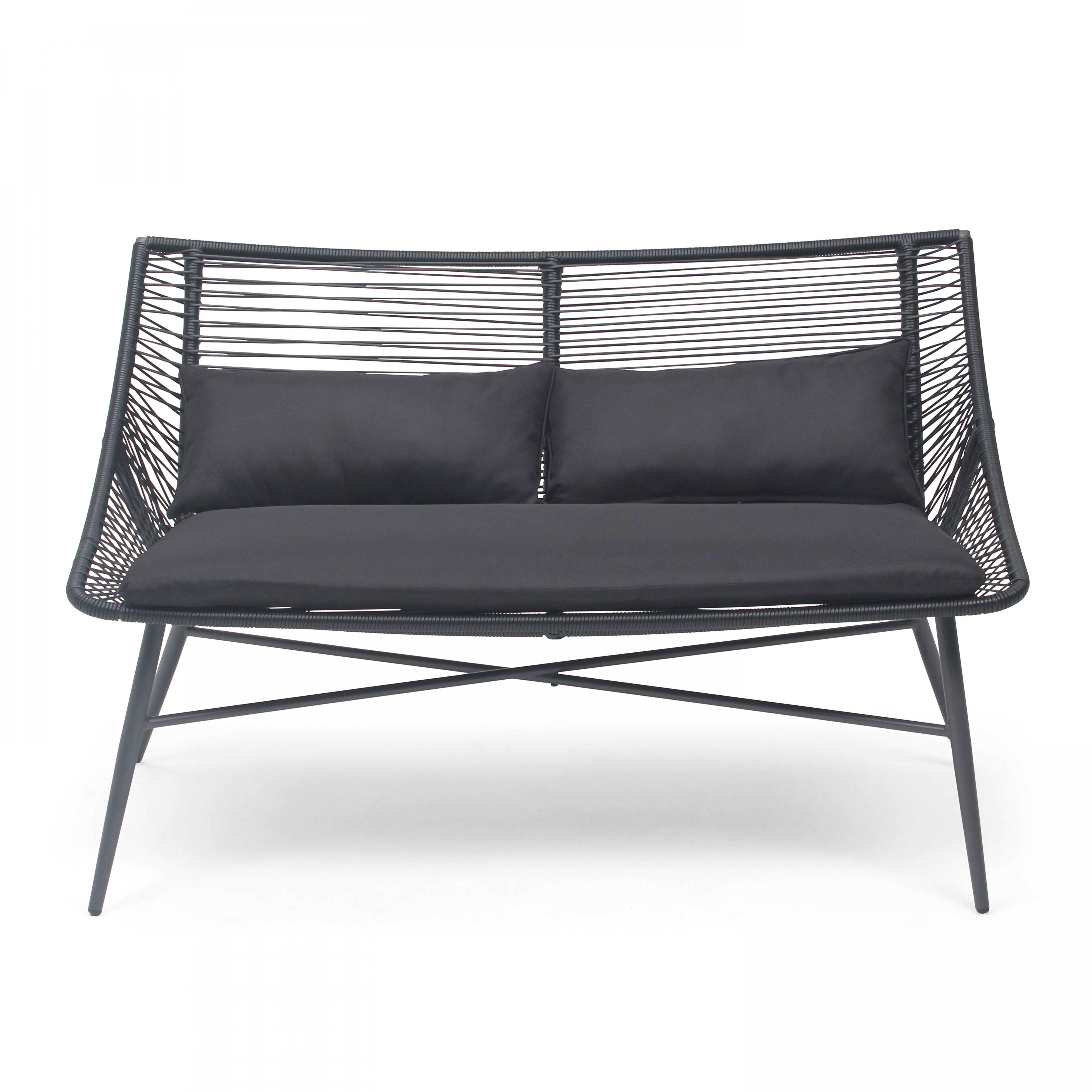 Canapé de jardin (130 x 90 x 85 cm) en cordes