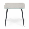 Table basse carrée plateau effet marbre