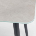 Zoom table basse plateau gris effet marbre