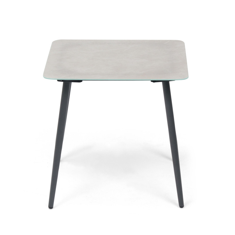 Table basse salon de jardin effet marbre