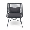 Fauteuil de jardin noir imitation rotin