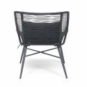 Fauteuil terrasse imitation rotin noir