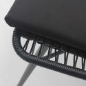 Zoom structure noire fauteuil de jardin