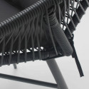 Structure fauteuil de jardin noir filaire