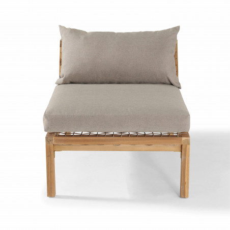 Fauteuil de jardin bois acacia cousins taupe